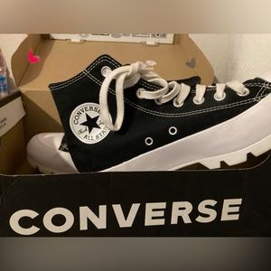 They’re high tops and black and white